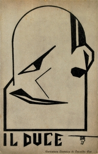 Osvaldo Bot - Il Duce (caricatura di Mussolini) - 1928