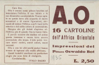 Osvaldo Bot - A.O. 16 cartoline dell\'Affrica Orientale (custodia) - 1935