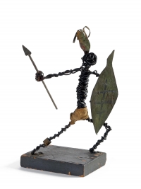 Osvaldo Bot - Guerriero con lancia e scudo (ferroplastica) - 1933