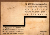 Osvaldo Bot - N.20 Sfumoxilographie à plusieurs couleurs - 1933